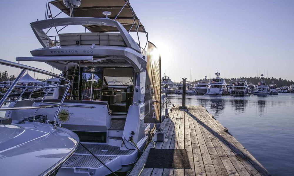 Prestige 500 docked at Roche Harbor, WA