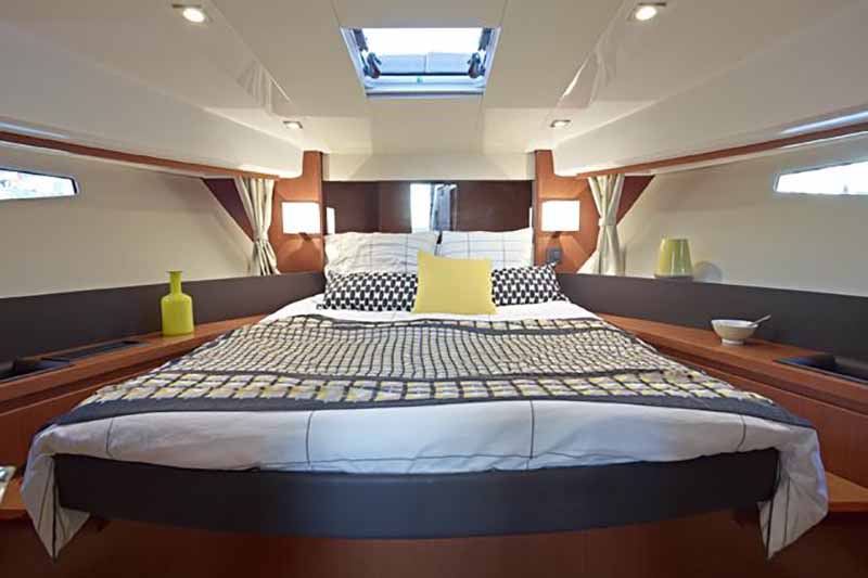 Master stateroom of the 37 Velasco 