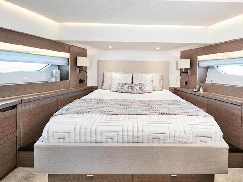 Forward VIP stateroom of the Prestige 630