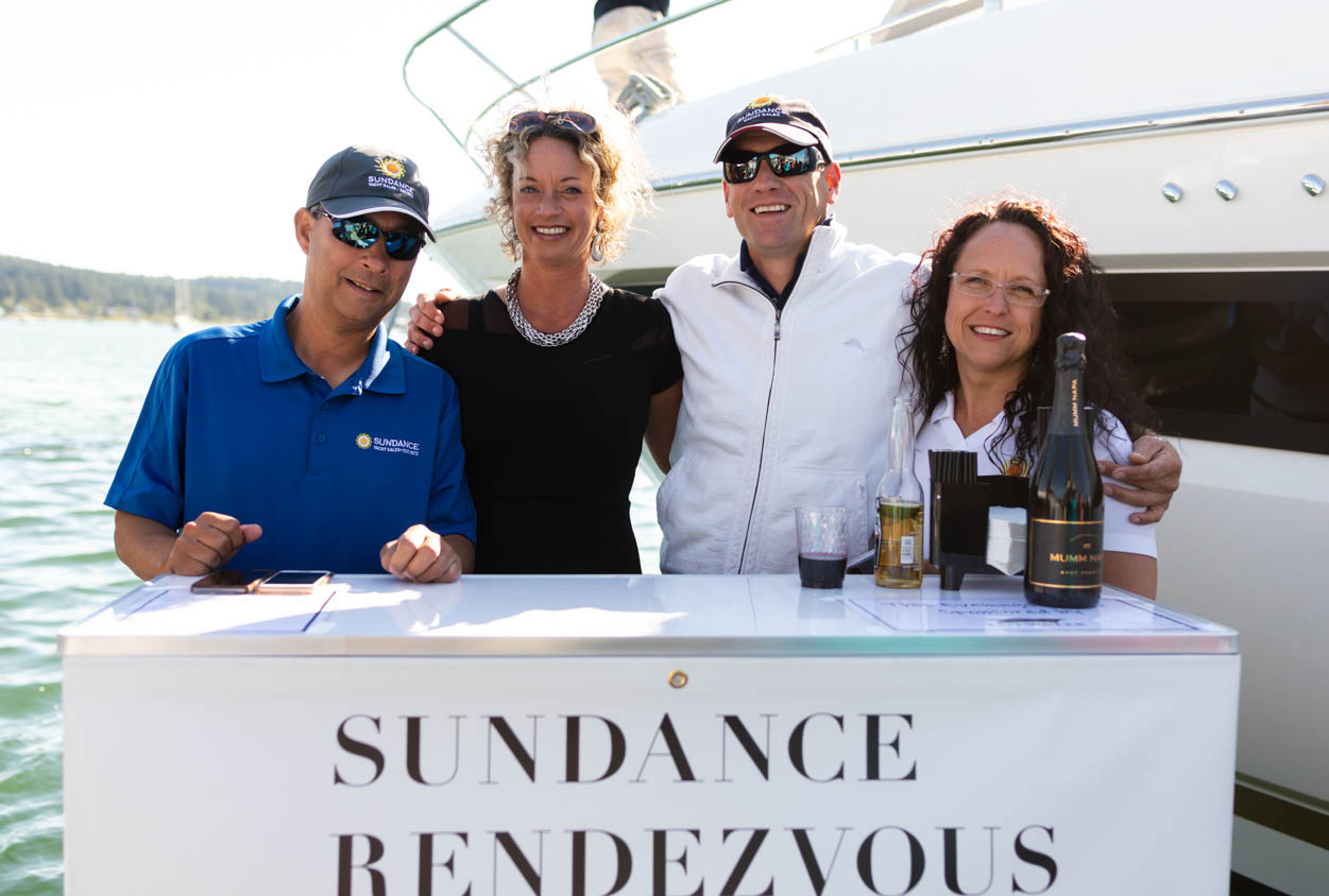 Left to right: John, Lisa, Jason, Prudence from Sundance at the 2019 Sundance Rendezvous at Lopez Island