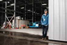 Brian from Sundance standing in the doors of the Sundance dry storage