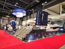 Photo of the indoor Sundance display at the 2024 Seattle Boat Show